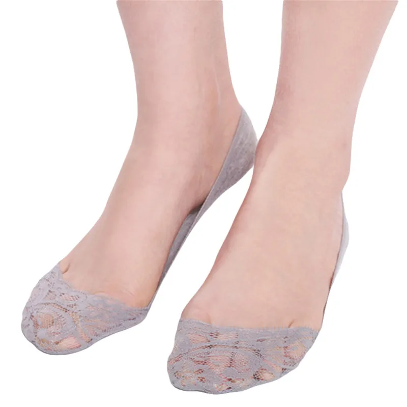 

Ladies Summer Lace Socks Invisible Half Socks Slippers Pad Sexy Lace Sling Socks Liner