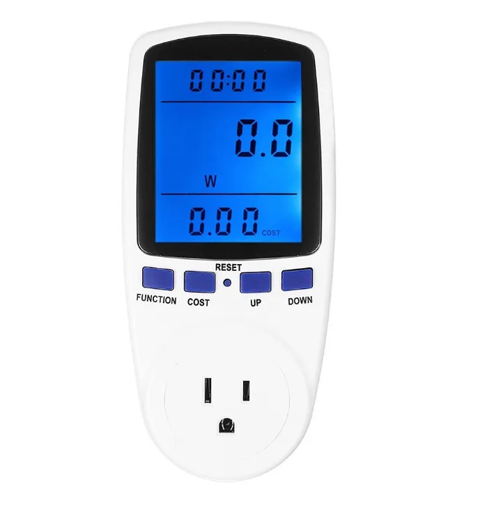 

Electricity Usage Monitor Power Meter Plug Home Energy Watt Volt Amps KWH Consumption Analyzer with Digital LCD Display blue