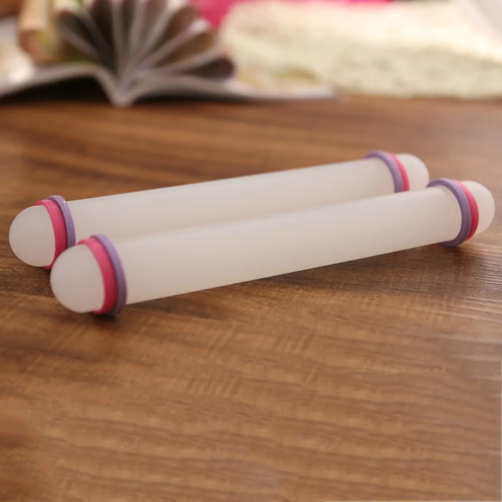 

White Fondant Cake Decorating White Non-stick Glide Fondant Rolling Pin,Baking Fondant Cake Pastry Roller