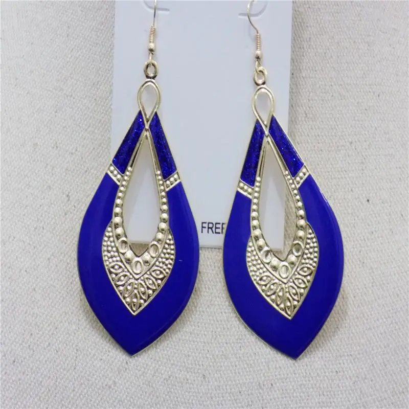 Vintage Earring Hot Sale European Style Jewelry Ellipse Drop Enamel
