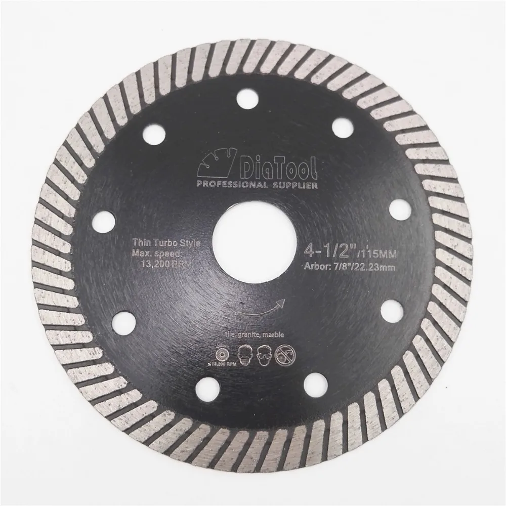 5pks 115MM Diamond hot pressed diamond blades Superthin Turbo disc with 10mm segment height