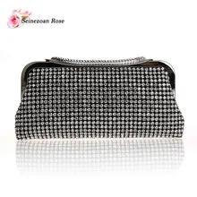 2016 luxus Frauen Voller Strass Kleine Handtaschen Abend Party-handtaschen Damen Geldbörsen Crossbody Messenger Bags bolsa feminina