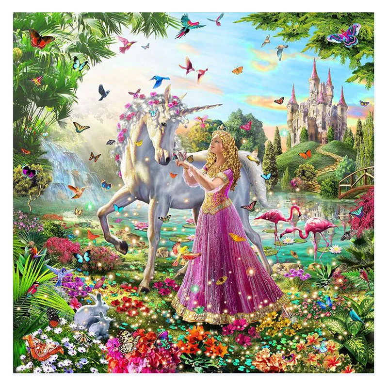 

Princess Unicorn Hand Made Paint High Quality Canvas Beautiful Painting By Numbers Surprise Gift Great Accomplishment