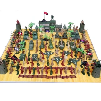 

144Pcs 5cm Plastic Soldier Sand Table Scene Model World War II Soldier Military Toy Set for Kid Looking for During for A Little