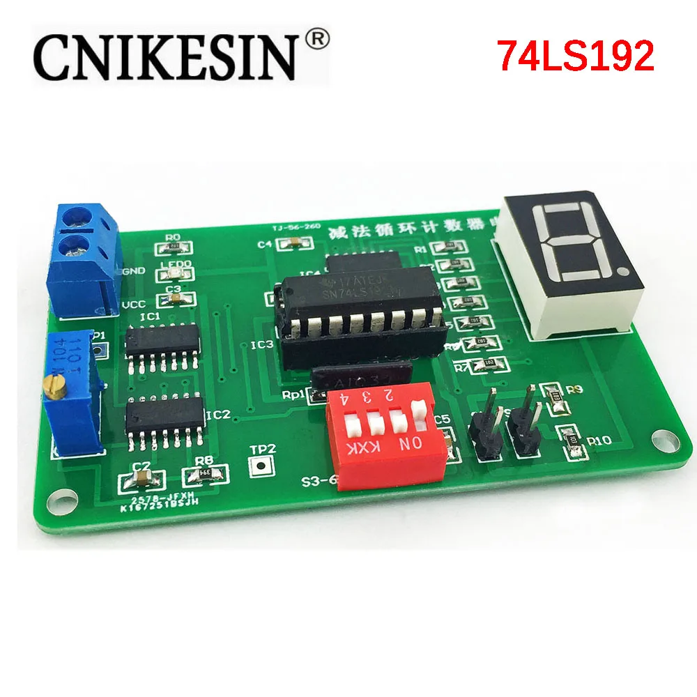 

CNIKESIN Diy Subtraction Loop Counter Circuit Kit 74LS192 Parts with Simulation Electronic Suite DIY Digital timer circuit Suite