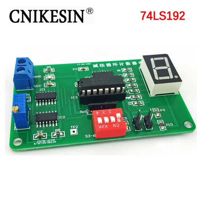 cnikesin diy subtraction loop counter circuit kit 74ls192 parts with