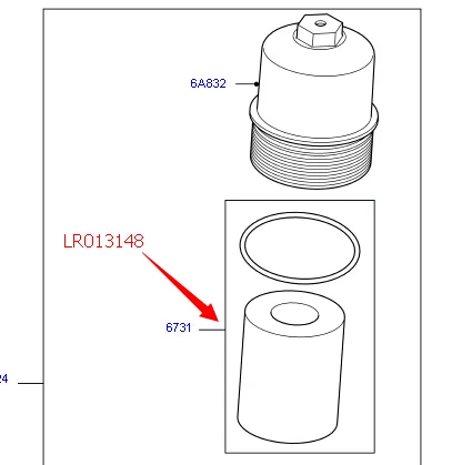 LR013148 масляный фильтр для двигателя автомобиля для обнаружения 3/4, Range Rover 2013-, Range Rover Sport 05-09/10-13/14-автозапчасти