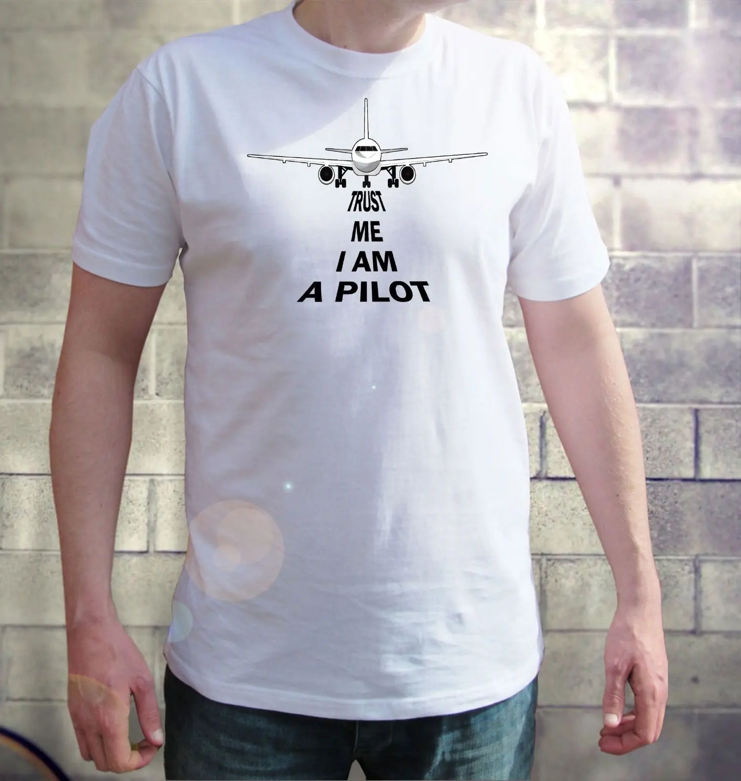 Trust Me I'm A Pilot Мужская футболка на день рождения Забавный подарок для Него