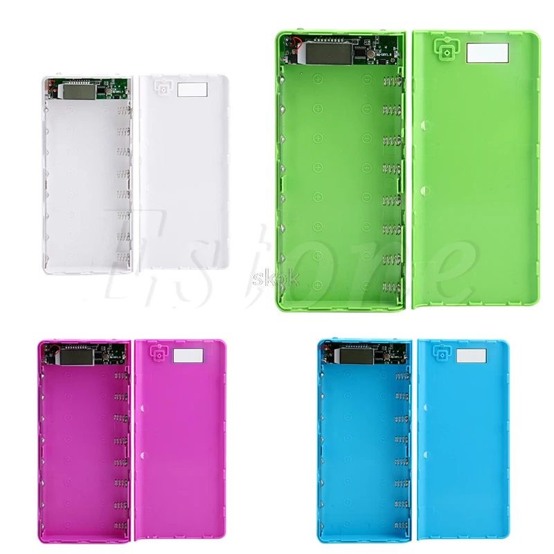 

USB 2 Port 30000mAh Power Bank Case 8x18650 Battery Charger Box DIY For Phone Without Battery JUL12 dropshipping
