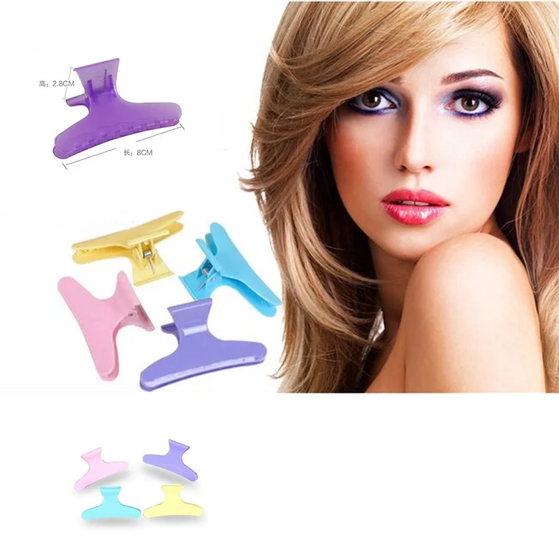 12pcs/set Butterfly Holding Hair Claw Section Styling Tools Hair Clip