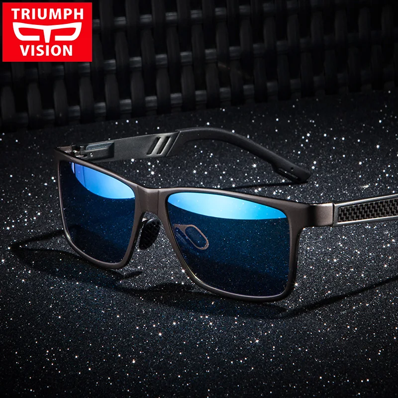 

TRIUMPH VISION HD TAC Polarized Sunglasses Men High Quality Metal Driving Sun Glasses Male UV400 Lens Cool Style Shades Oculos