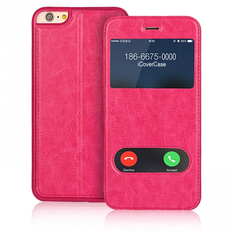 Windows View Cases For Apple iPhone 6 S 6S Plus 6plus Case Cover Leather Wallet Capinhas Etui Capa Hoesjes Fundas Coque Carcasa (3)