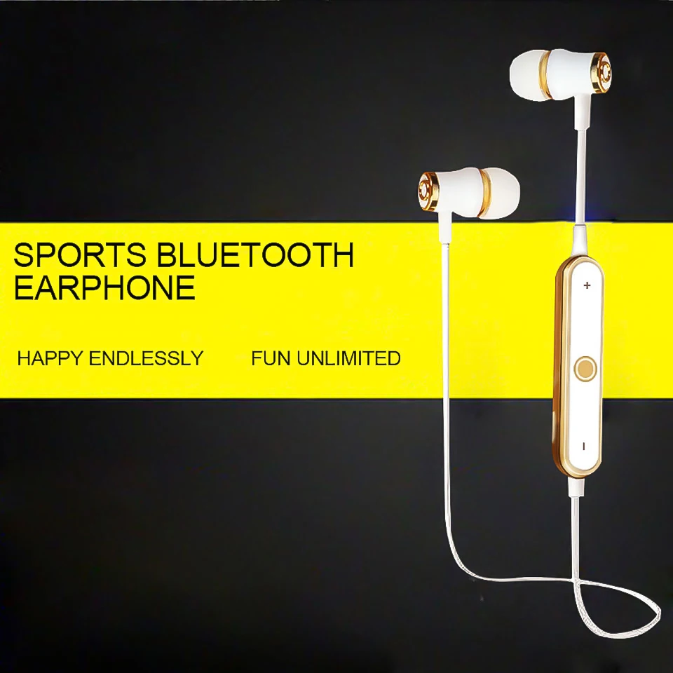 S6 Sport Bluetooth Earphones Wireless Earpiece Running Headset Stereo Super Bass Earbuds Sweatproof With Mic 9