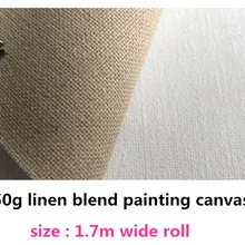 450 г Толстая живопись холст, льняная смесь пустой холст, тонкая текстура Толстая льняная холст рулон 1,7 м* 10 м