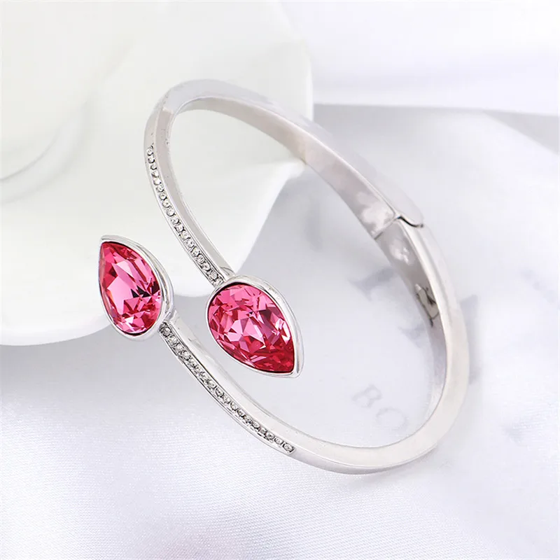 Дружба Открытый браслет с кристаллом от Swarovski для женщин Лучшие Девушки подарки выпускной