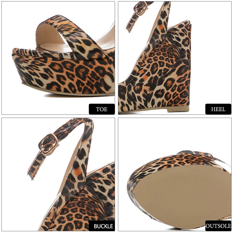 Sexy De Plataforma Hebilla Leopardo Alto Dedo Correa Del Leopard Wetkiss Zapatos Moda Cuñas Calzado Abierto Mujeres Sandalias Verano Tacón Pie Las T5wUS