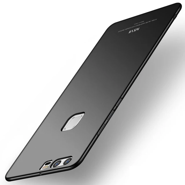 Black Чехол s для P9 Seriers MSVII жесткий легкий чехол ультра тонкий матовый чехол для huawei P9Plus P9 Plus Lite чехол для телефона Funda - Цвет: Black