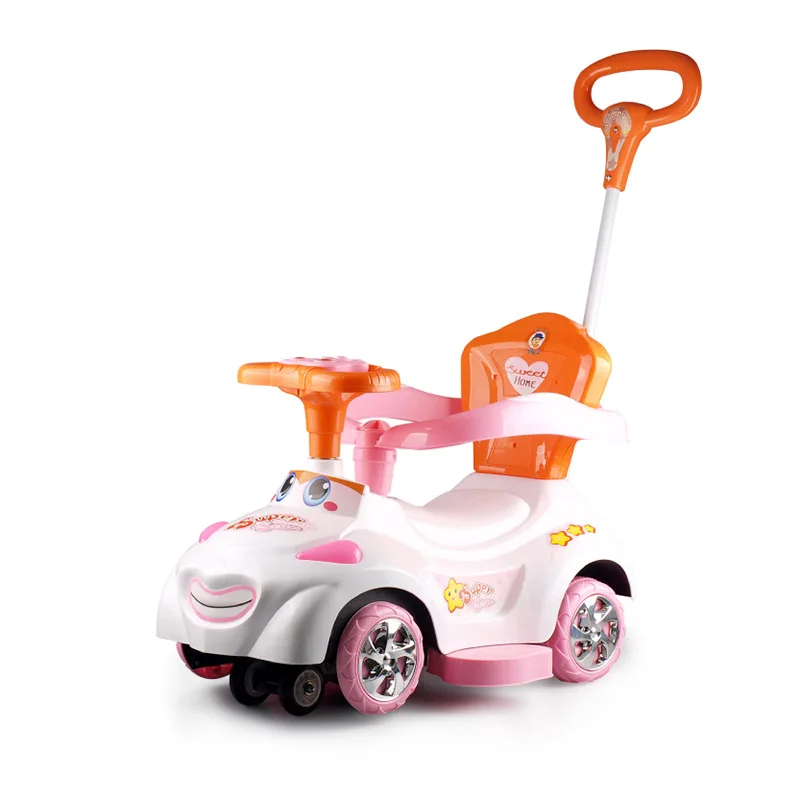 Детский автомобиль дизайн ребенка младенческой скручивания езда автомобиль Дрифт ходунки для активного движения маленький ребенок ездить на машинках открытый Крытый Спорт - Цвет: Белый