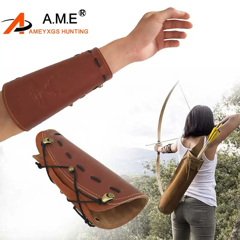 Recurve Compound Traditional bows Archery High grade Cowhide Arm Guard