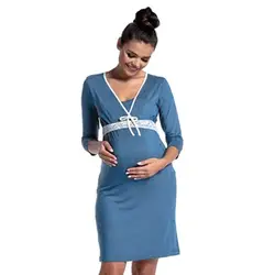 MUQGEW Одежда для беременных женщин; торжественное платье для беременных женщин Сплошной для беременных кормящих платья для беременных