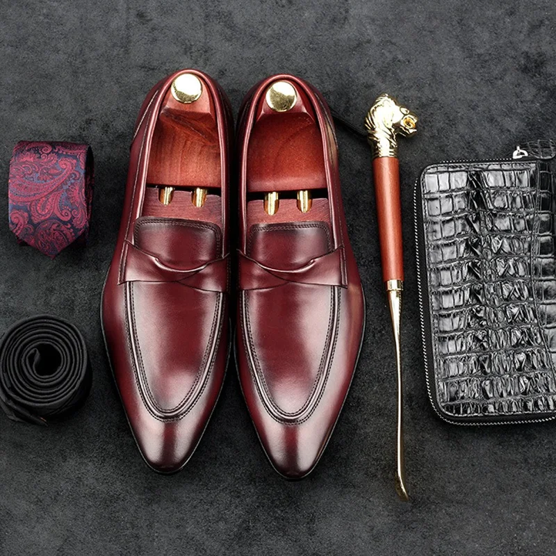Básico Italiano Homens Crescente Altura Sapatos Casuais Nupcial Festa Apontou Couro Dos Preto Genuíno Homem marrom Gd66 Calçados Toe Designer De rgxqnr