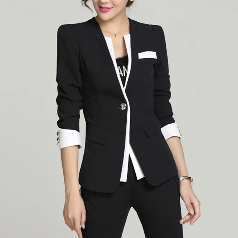 2016 Autumn New Women Blazer Jackets Small Suit One Button