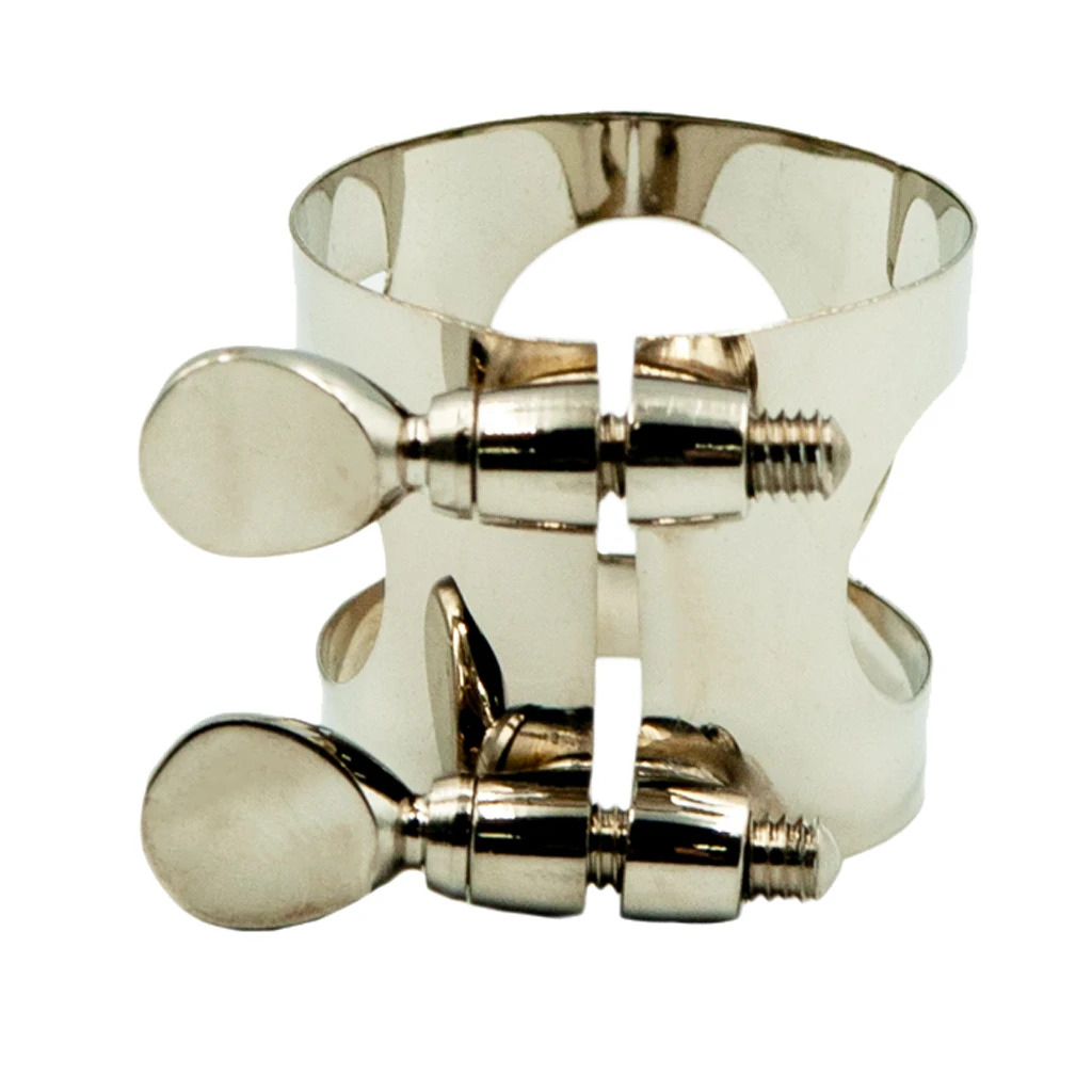 Light of Musical Store-1 Piece Metal Ligature Clip Clamp for Saxophone Mouthpiece Silver
