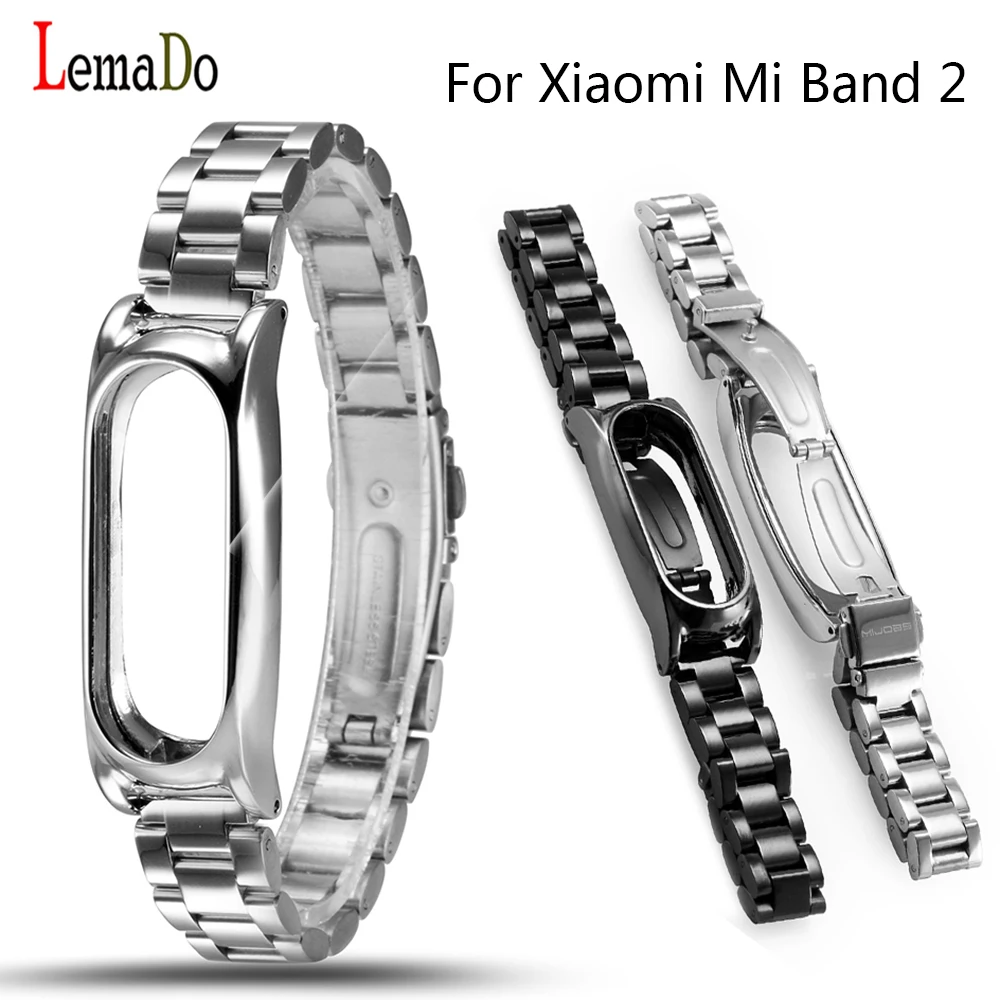 2017 New Metal Strap Plus For MiBand 2 Wristbands Replace Strap For Mi Band 2 Stainless