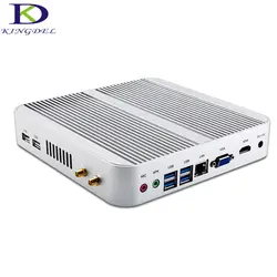 Безвентиляторный мини ПК настольный компьютер Windows 10 Nettop Intel Core i3 5005U VGA + HDMI HTPC HD 4400 графика 300 M WiFi