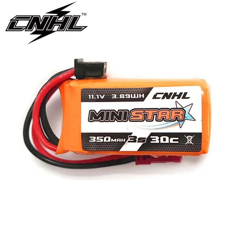 CNHL MiniStar 350mAh 3S 11.1V 30C Lipo Battery with mini JST Plug