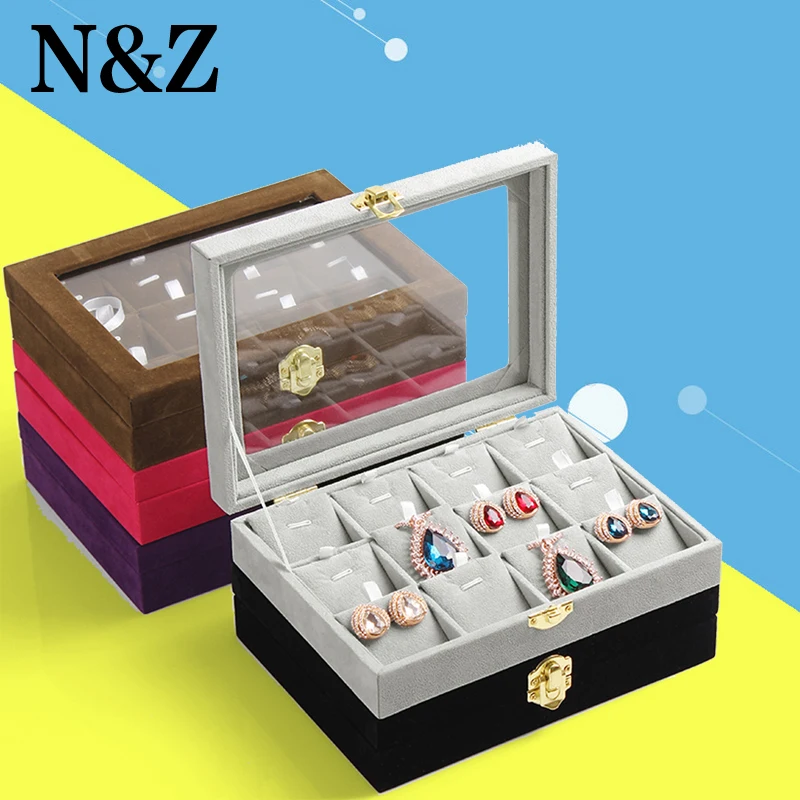 

Hot sale jewelry Organizer Show Case Holder Box Jewelry Display Rings Jewelry show box with many models to choose