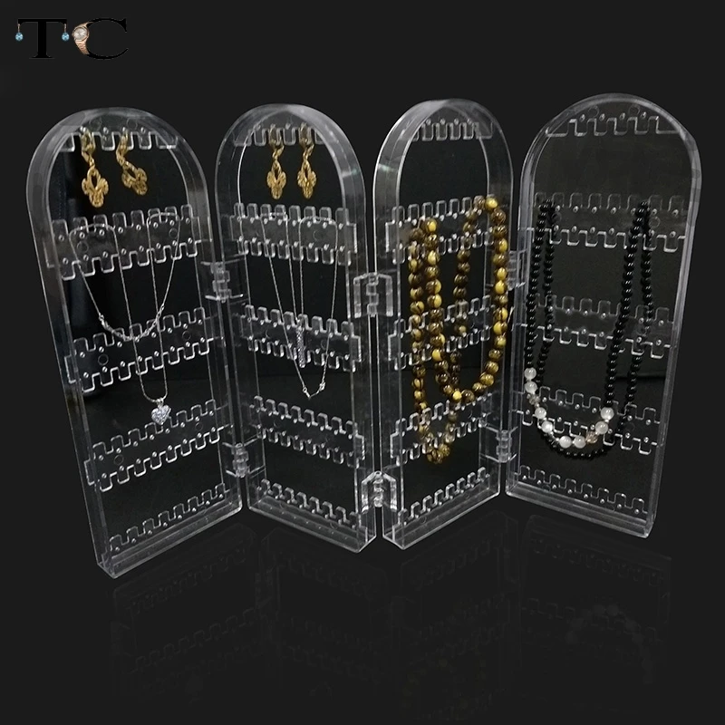 

Acrylic Earrings Display Holder 3 Color Necklace Pendant Box Jewelry Organizer Cases holder up 120 pairs of earrings