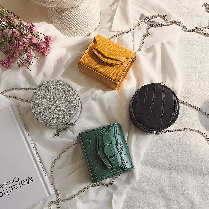 

Women Mini Crossbody Bags PU Leather Designer Crocodile Pattern Ladies Party Small Shoulder Bag Alligator Candy Color Handbags