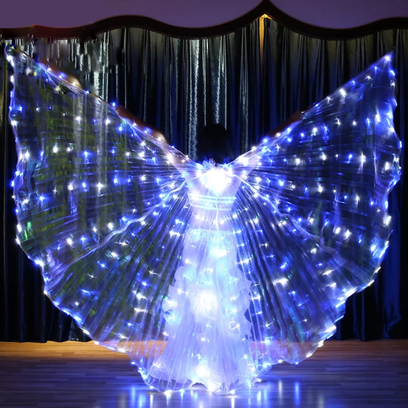 

ISIS Butterfly Wings LED Starry Sky Pattern Buterfly Wings For Dance Belly Dance Accessories Stage Performance Prop Dance Wings