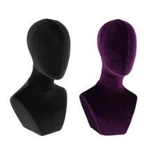 2 пачки отдельно стоящий бархатный манекен головы модели шляп ювелирных изделий стенд