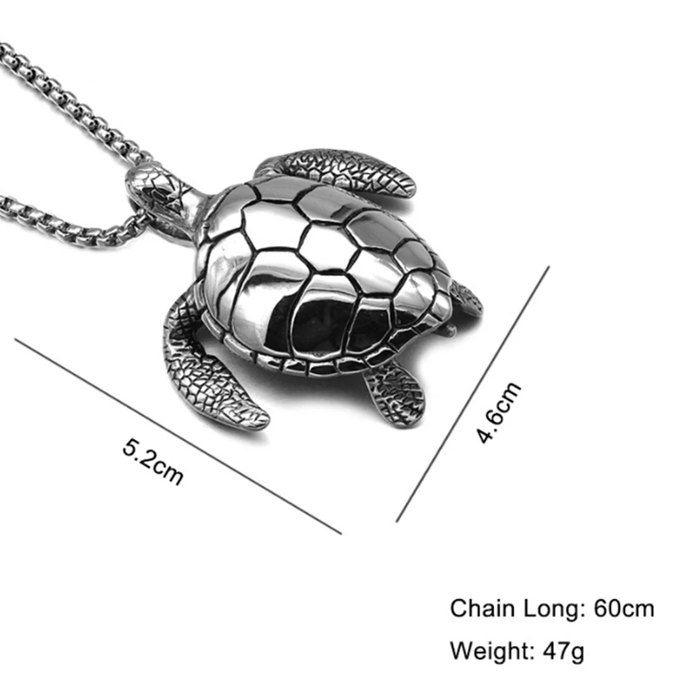 Титан Нержавеющая сталь животных морские черепахи подвеска-черепаха ожерелья для Для мужчин ювелирные изделия