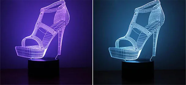 MUQGEW меняемый цвет обувь 3D светодиодный лампы для ночного света 3D Оптическая иллюзия 7 цветов для дома новый вид высокое качество