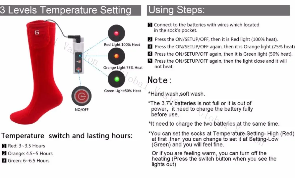 heated socks manual 2