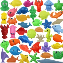 50 шт./лот пластиковые 3D стерео рыба Магнитная рыболовная игрушка для маленьких мальчиков и девочек Игрушки для ванной