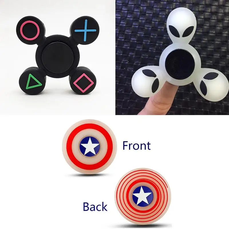 Силиконовые пальчиковые Гироскопы Fidget Hand Spinner Finger Toy Focus Tri уменьшает стресс