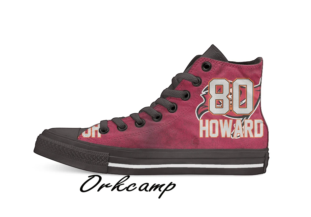 

Tampa Bay Buccaneers Football Player Howard High Top Canvas Shoes Custom Walking shoes