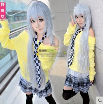 

New Cos Nyarukosan Anime Haiyore Nyarukosan Cosplay Halloween Spring and Autumn Sweater Skirt Set Full Set 3in1(Sweater+Skirts+B