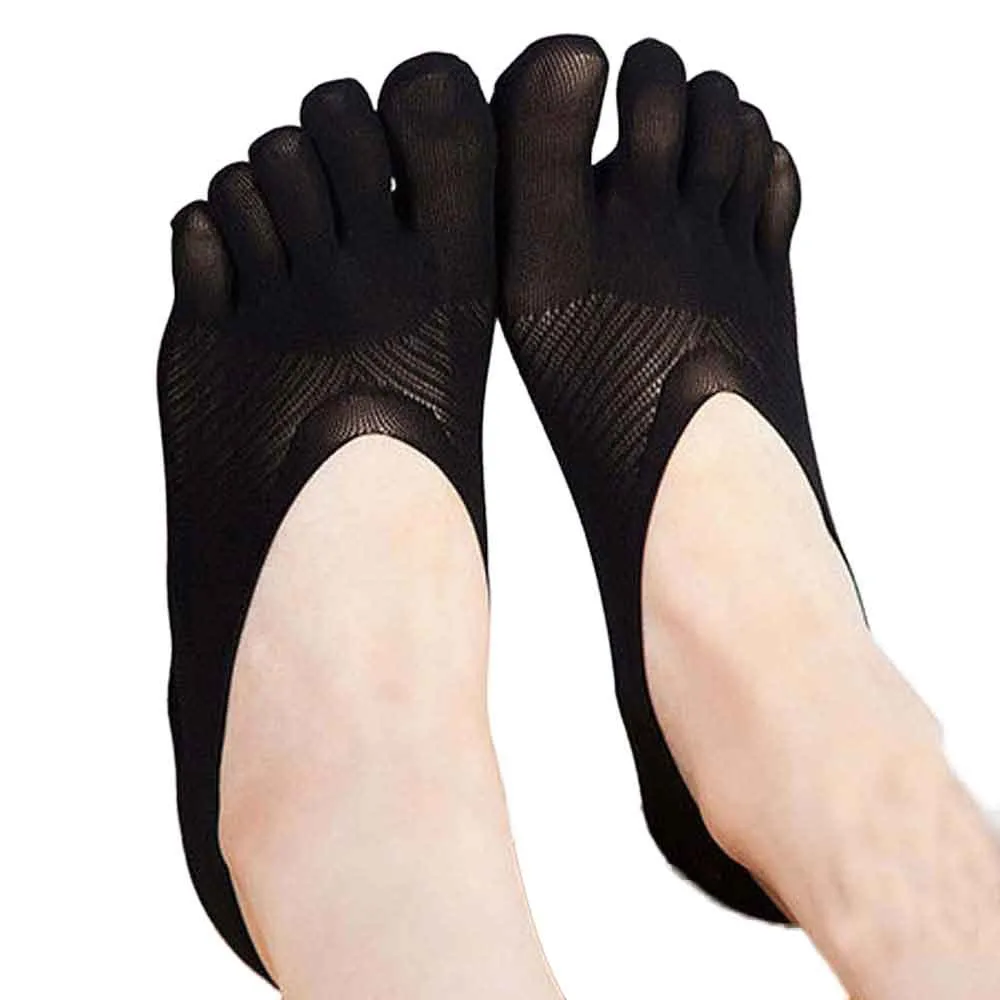 Для женщин модные носки Новое поступление смешные носки с пальцами Тапочки невидимость для сплошной Цвет пять пальцев носки meias