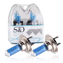 S D 2pcs Halogen H7 55W 12V Headlight Bulbs Halogen Super Bright White Car Fog Light