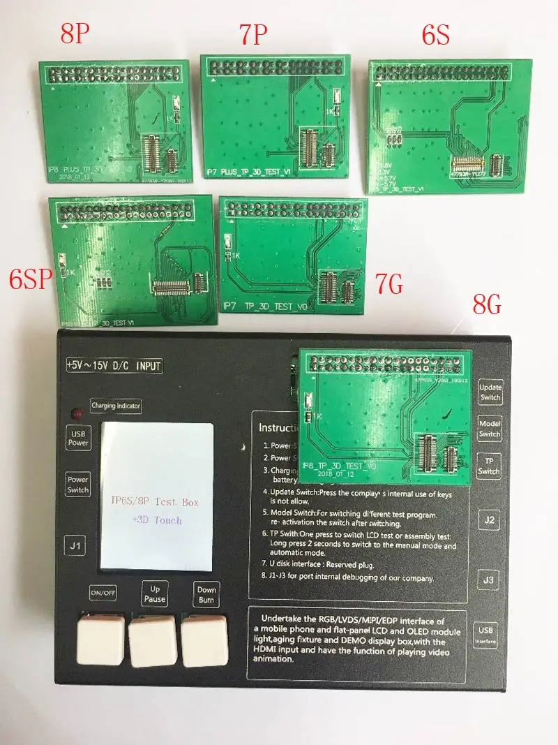 

Newest 6 in 1 LCD Touch Screen Digitizer Display Tester for iPhone 6S 6S Plus 7 7Plus 8 8Plus 3D Touch Test