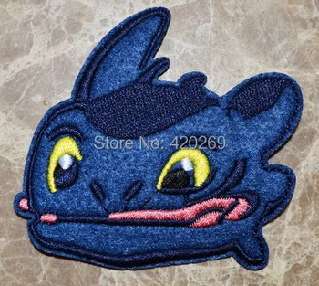 

HOT SALE! ~ Night Fury ~ Toothless How To Train Your Dragon Iron On Patches, sew on patch,Appliques, Made of Cloth,100% Quality