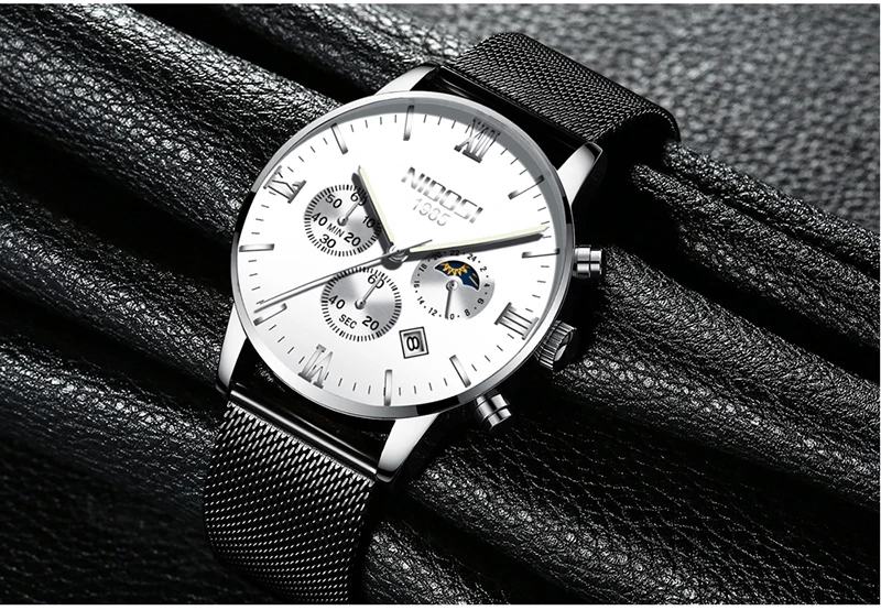 Uhren Herren NIBOSI Gold And Black Men's Quartz Watch Business Watch Brand Luxury Dress Analog Wristwatch Waterproof Full Steel (15)