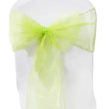 Imixcity Красивая органза лента на стул лента с бантом для свадьбы или банкета зеленый 50 шт