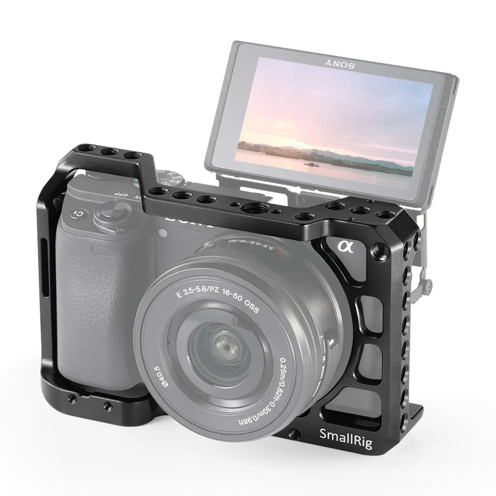 SmallRig A6400 Vlog Камера клетка для Sony A6100 / особенности w/ 1/4 3/8 резьбовые отверстия
