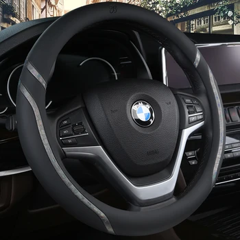 

KKYSYELVA car steering wheel cover 38cm Fashion Wheel Covers for Women Lady Leather Steering-wheel Auto Interior Accessories